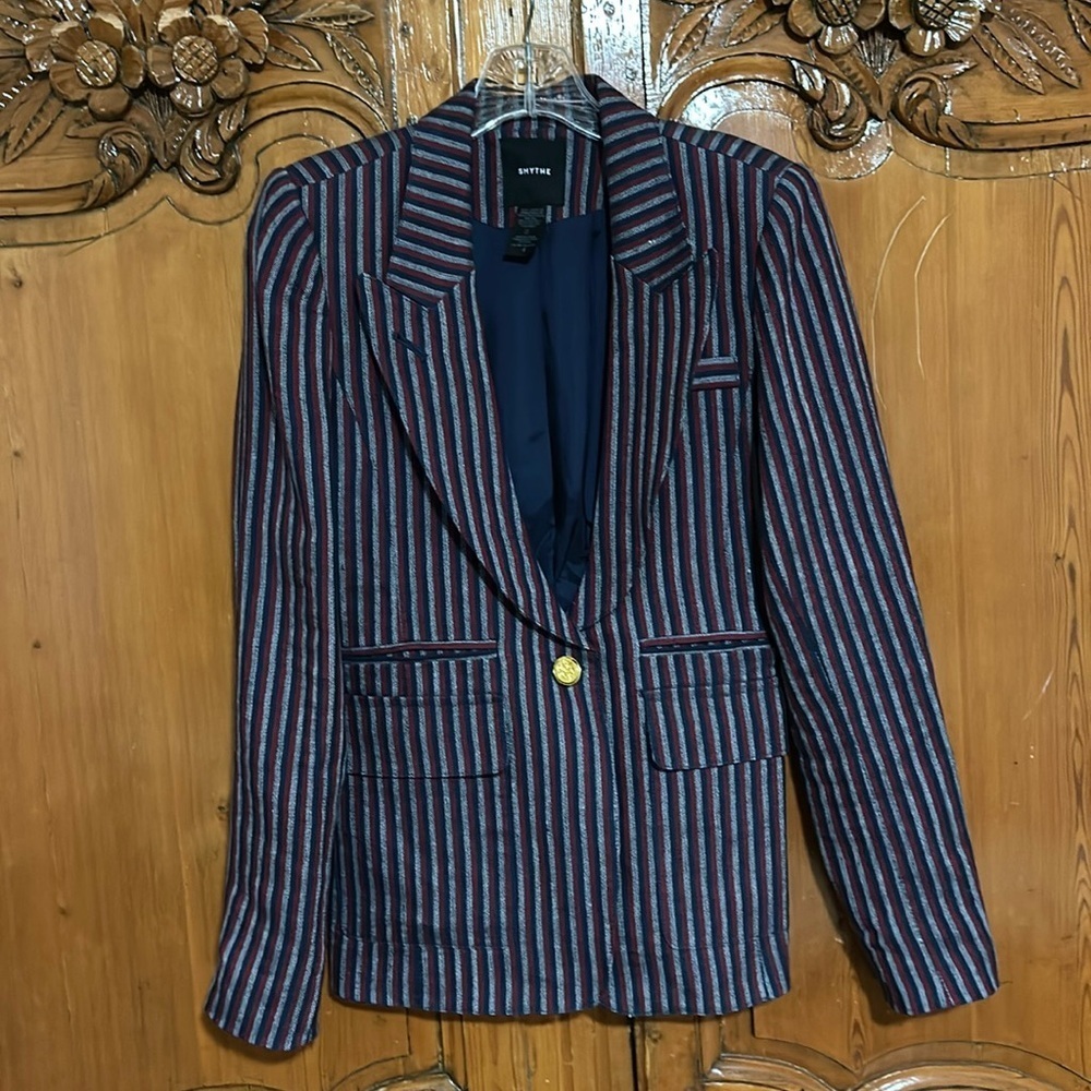 Smythe Stripe Tailored Blazer  size 4 (runs a bit snug)